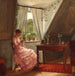 interno con Anna Augusta vicino a una finestra - Carl von Schmidt — vista dell’opera