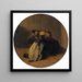 Innen-Gemälde mit einer Party, die um einen Tisch raucht - Pieter Codde — gerahmtes Bild an der Wand