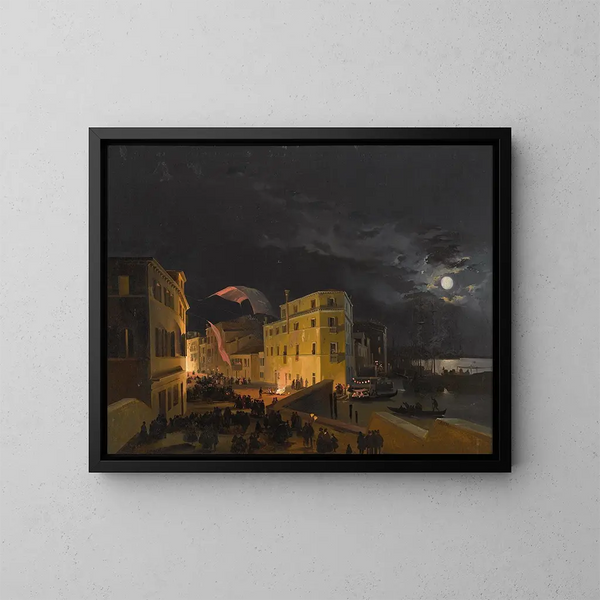Festival in Venedig - Ippolito Caffi — gerahmtes Bild an der Wand
