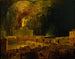 I fuochi d'artificio della Girandola dal Castel Sant'Angelo a Roma - Ippolito Caffi — vista dell’opera