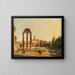 Vista del Foro Romano con il tempio di Castore e Polluce - Ippolito Caffi — quadro incorniciato alla parete