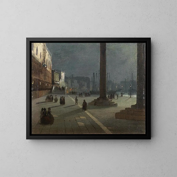 Venezia, Môle de San Marco - Ippolito Caffi — gerahmtes Bild an der Wand