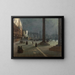 Venezia, vista del Molo di San Marco con la Riva degli Schiavoni al chiaro di luna - Ippolito Caffi — quadro incorniciato alla parete