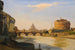 Vista del Castel Sant'Angelo, Roma - Ippolito Caffi — vista dell’opera