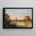 Vista del Castel Sant'Angelo, Roma - Ippolito Caffi — quadro incorniciato alla parete