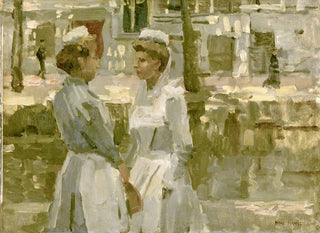 Isaac Israls - Dienstmeisjes op de Leidsegracht.webp