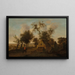 Landschaft mit Bäumen, Reisenden und Reitern - Isaac Koene — gerahmtes Bild an der Wand