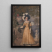 Lady Rowe stehend auf einer Terrasse mit jamaikanischer Landschaft im Mondschein - Isaac Mendes Belisario — gerahmtes Bild an der Wand