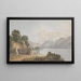 Landschaft mit Bergsee, Tür und Figuren - Isaac Weld — gerahmtes Bild an der Wand