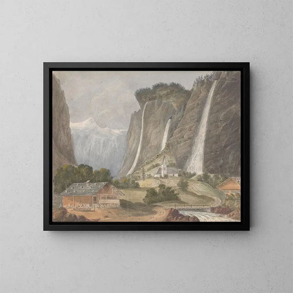 Cascate di Staubbach, Lauterbrunnen, Svizzera - Isaac Weld — quadro incorniciato alla parete