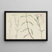 Sketch sheet with studies of a wild carnation - Ishikawa Kazan — framed artwork on a wall