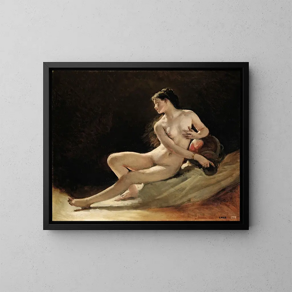 Studie für die Figur der Seine für die Oper Garnier in Paris - Isidore Pils — gerahmtes Bild an der Wand
