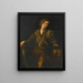 David mit dem Kopf Goliaths - Italienische Schule — gerahmtes Bild an der Wand