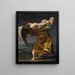 Jacob fighting with the angel - Italian School — framed artwork on a wall