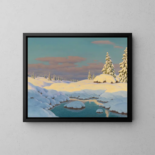 Winterlandschaft - Ivan Fedorovich Choultse — gerahmtes Bild an der Wand