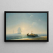 Fishermen at Dawn Naples - Ivan Konstantinovich Aivazovsky — framed artwork on a wall