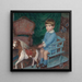Ein Junge mit einem Pony - Ivan Abota — gerahmtes Bild an der Wand