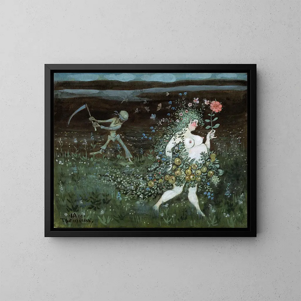 La vie et la mort - Ivar Arosenius — gerahmtes Bild an der Wand