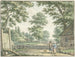 Paesaggio con due persone vicino a una fattoria - Izaak Schmidt — vista dell’opera