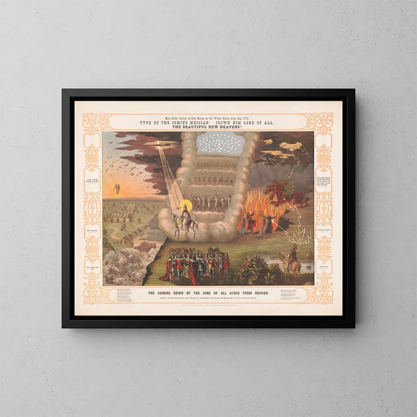 L'enfant-nation de Dieu porté par le cavallo bianco, 4 luglio 1776, tipo del messia a venire - J.T. Wilson — quadro incorniciato alla parete