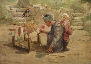 J Charles Arter - Japanese Boy Building a ManofWar.webp