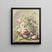 Bouquet in a vase. Front right: a peach and grapes. - J. H. van Loon — framed artwork on a wall
