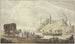 Paesaggio invernale a una fattoria dove i battellieri rompono il ghiaccio a sinistra una carrozza - J H van Loon — vista dell’opera
