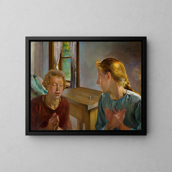 Verkündigung - Jacek Malczewski — gerahmtes Bild an der Wand