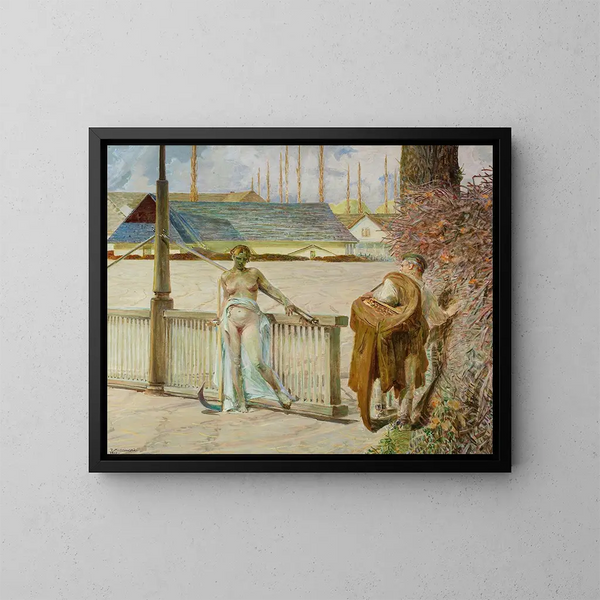 Mein Leben, rechte Sektion des Triptychons - Jacek Malczewski — gerahmtes Bild an der Wand