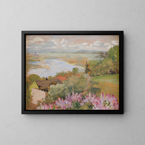 Fluss Tal der Weichsel von Zwierzyniec - Jacek Malczewski — gerahmtes Bild an der Wand