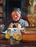Skizze einer Frau am Tisch - Jacek Malczewski — Ansicht des Kunstwerks
