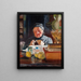 Skizze einer Frau am Tisch - Jacek Malczewski — gerahmtes Bild an der Wand