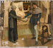 Jacob van Maerlant painting predicting Jan Breydel and Pieter de Coninck's liberation of Flanders on his deathbed - Jan van Beers — artwork view