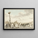 Activity on the ice near the ramparts of Veere - Jacob Cats — framed artwork on a wall