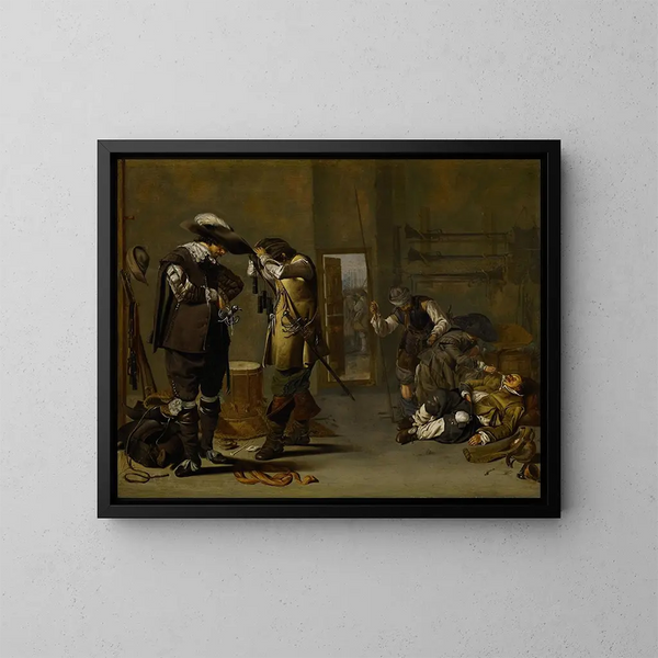 Soldats s'armant - Jacob Duck — quadro incorniciato alla parete