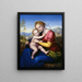 Madonna con Bambino e pappagallo - Jacob Götzenberger — quadro incorniciato alla parete