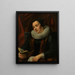 Portrait einer Frau - Jacob Jordaens — gerahmtes Bild an der Wand