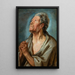 Studie eines alten Mannes mit gefalteten Händen - Jacob Jordaens — gerahmtes Bild an der Wand
