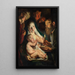 Die Heilige Familie mit den Hirten - Jacob Jordaens — gerahmtes Bild an der Wand