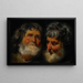 Zwei Studien des Kopfes eines alten Mannes - Jacob Jordaens — gerahmtes Bild an der Wand