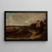 Landschaft mit einem Schloss - Jacob Knijff — gerahmtes Bild an der Wand
