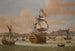 Charles II and James, Duke of York, aboard the HMS Triumph with three royal yachts off the coast of Dover - Jacob Knyff — artwork view