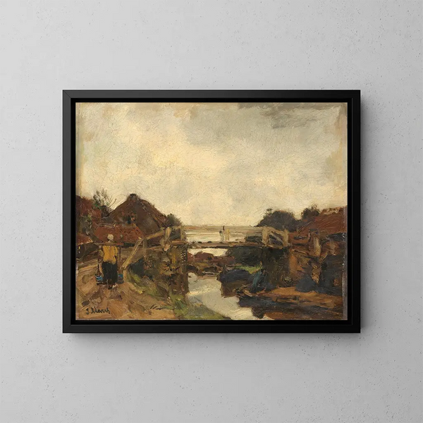 Jacob Maris - Wooden Bridge across a Canal at Rijswijk.webp