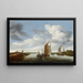Paesaggio fluviale con vele e chiatta trainata da cavalli - Jacob Salomonsz van Ruysdael — quadro incorniciato alla parete