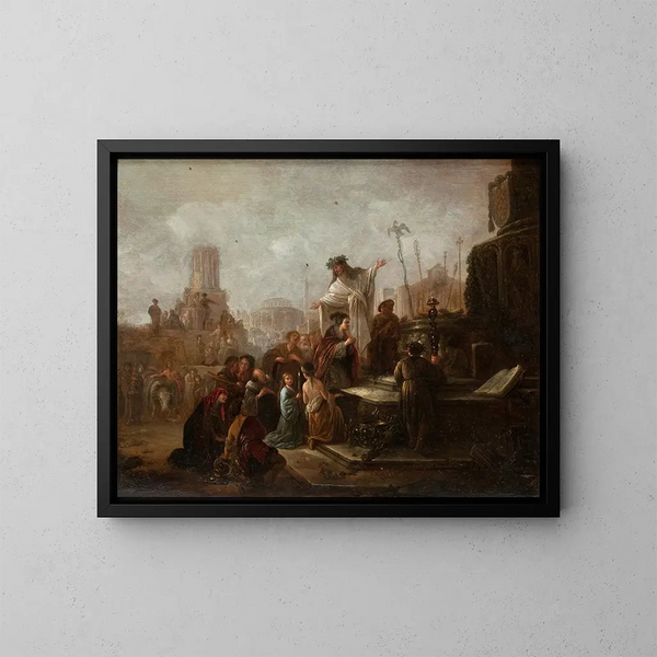 Saint Paul und Saint Barnabäus in Lystra - Jacob Willemsz de Wet — gerahmtes Bild an der Wand