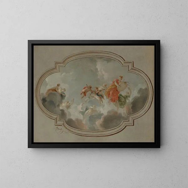 Flore und Zéphyr - Jacob de Wit — gerahmtes Bild an der Wand