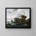 Chiusa e fascina di fieno ai margini di un fiume - Jacob van Ruisdael — quadro incorniciato alla parete