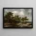 Halte eines Reisenden - Jacob van Ruisdael — gerahmtes Bild an der Wand