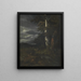 Paesaggio con una scena di caccia - Jacob van Ruisdael — quadro incorniciato alla parete