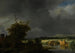 Landschaft mit einem Häuschen und einer Steinbrücke unter bewölktem Himmel - Jacob van Ruisdael — Ansicht des Kunstwerks